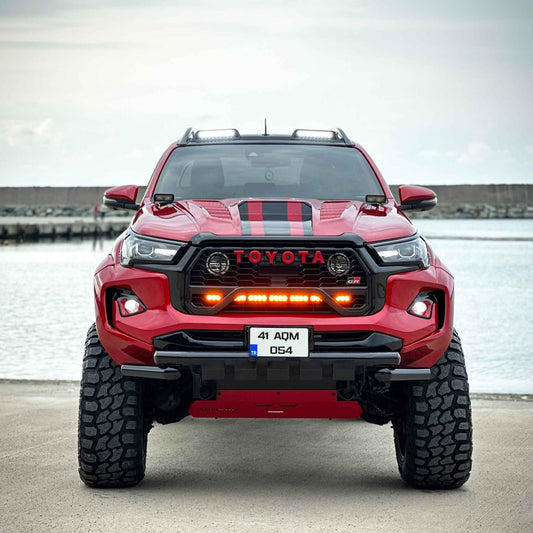 Bull Bar AQM Glo City Black Toyota Hilux 2015+